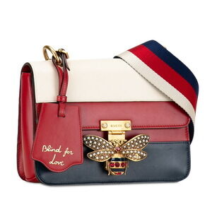 Gucci Tricolor Margaret Red Navy Bag Queen Bee Blue Shoulder White